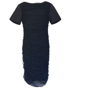 SACHIN + Babi for Ankasa Navy Blue ruched tulle dress